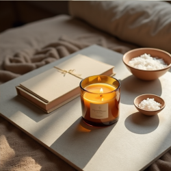 Coastal Serenity Amber & Driftwood Candle