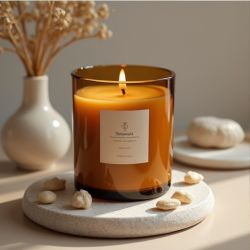 Coastal Serenity Amber & Driftwood Candle