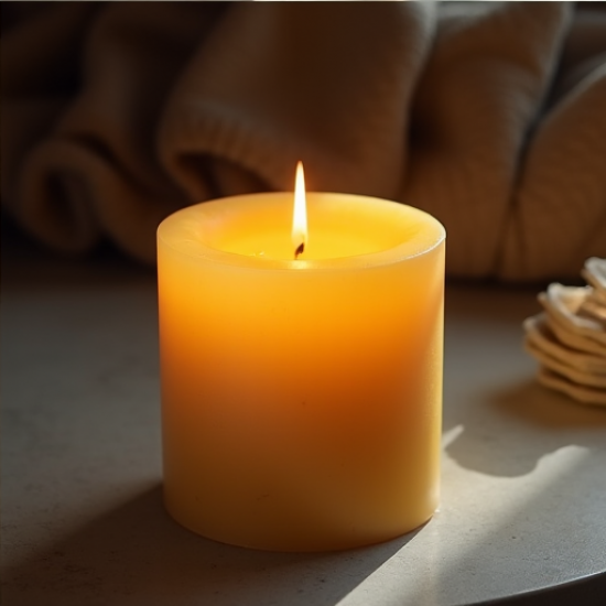 EcoGlow Unscented Beeswax Pillar Candles